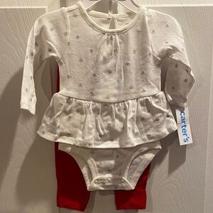 2- Carter's Girls Matching Sets 2 sets sold together size 6 months NWT